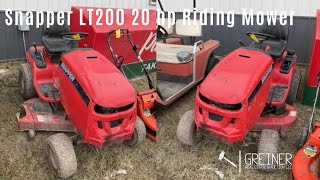 Snapper LT200 Riding Mower- Selling at our Spring 2023 Online-Only Machinery Consignment