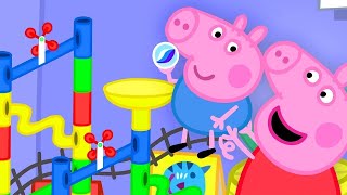 Peppa Pig Makes The Worlds Largest Marble Run Ever! | Kids TV And Stories