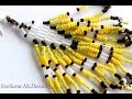 Native American Style Beaded Earrings seed beads bugle beads 3mm beads