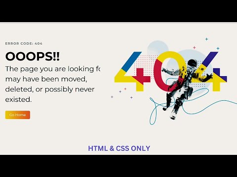 404 - Error Page Using HTML & CSS || Full Source Code