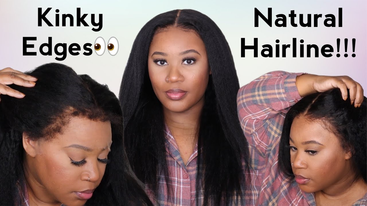 *NEW*Kinky Hairline Wig 😍 Natural 4c edges, Glueless Install