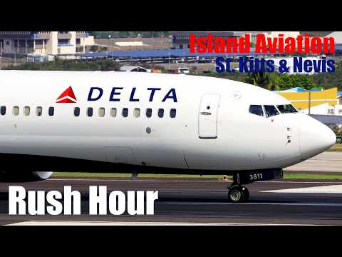 Rush Hour !!! Featuring Surinam Airways 737-800 @ SKB | TKPK | 777-200, 737-900, ATR 42, Islander...