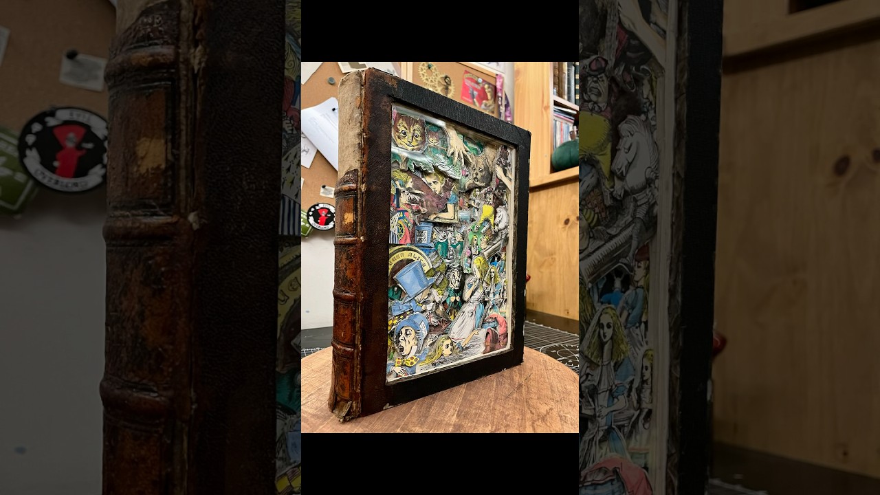 Alice in Wonderland Book Carving Update