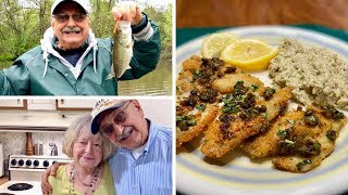 Bass Fishing for Fish Piccata (its low carb, try it, you gotta)