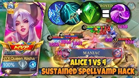 100% UNDERRATED REAL ALICE 1V5 TOTALLY INSANE!? 🔥ALMOST GOT SAVAGE BEST BUILD AND EMBLEM | MLBB