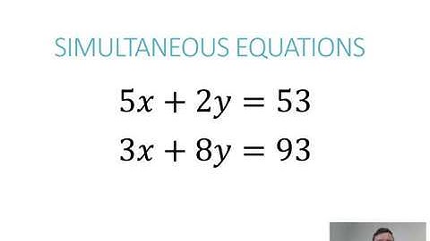 Simultaneous Equations Introduction - Solving graphically and with technology
