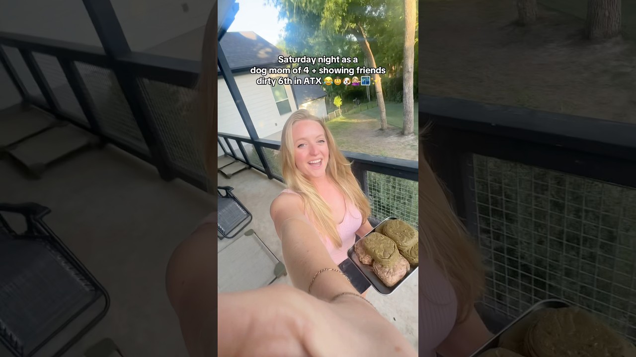 Saturday night as a dog mom of 4 + showing friends dirty 6th in ATX 😂🤠🐶💁🏼‍♀️🌃✨ 