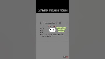 Easy SAT Question on Systems of Equations #short