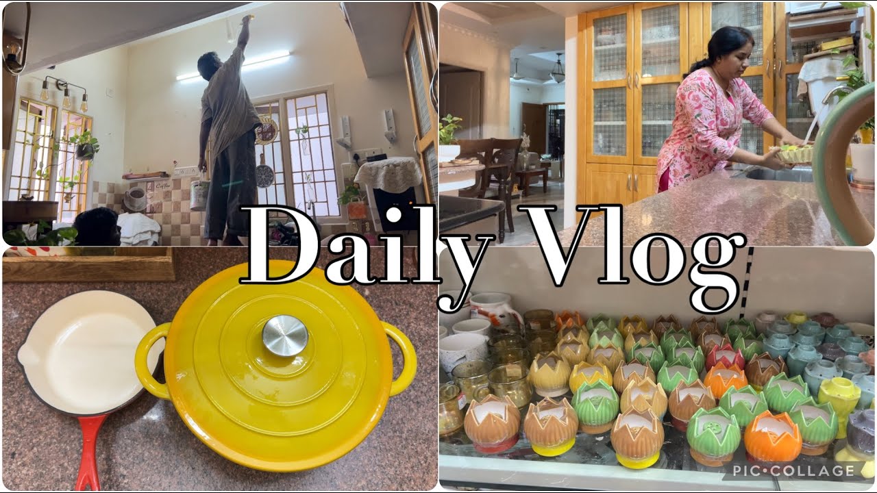 Summerలో ఇంటి పని enjoy చేస్తూ|changes చేసాను | portelucas trimming#teluguvlogs #telugu#home#kitchen