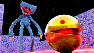 Huggy Wuggy vs Pacman Robot - 3D Animation