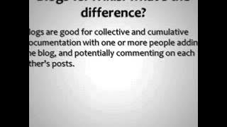 Blog vs Wikis