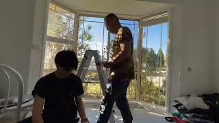 Installing Venetian Blinds on our Bay Window