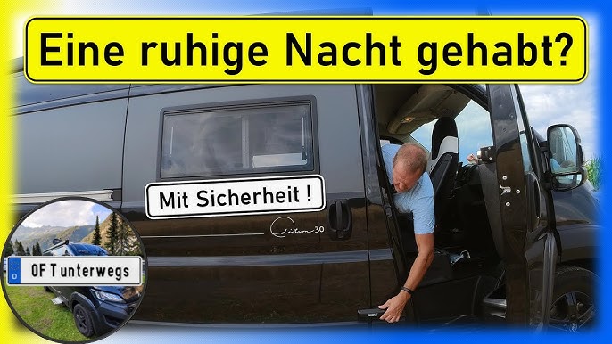 LAINFELD Hecktürverriegelung, Hecktür Einbruchschutz H1/H2 Dach für z.B. FIAT  Ducato, Citroen Jumper, Zubehör Camping Wohnmobil