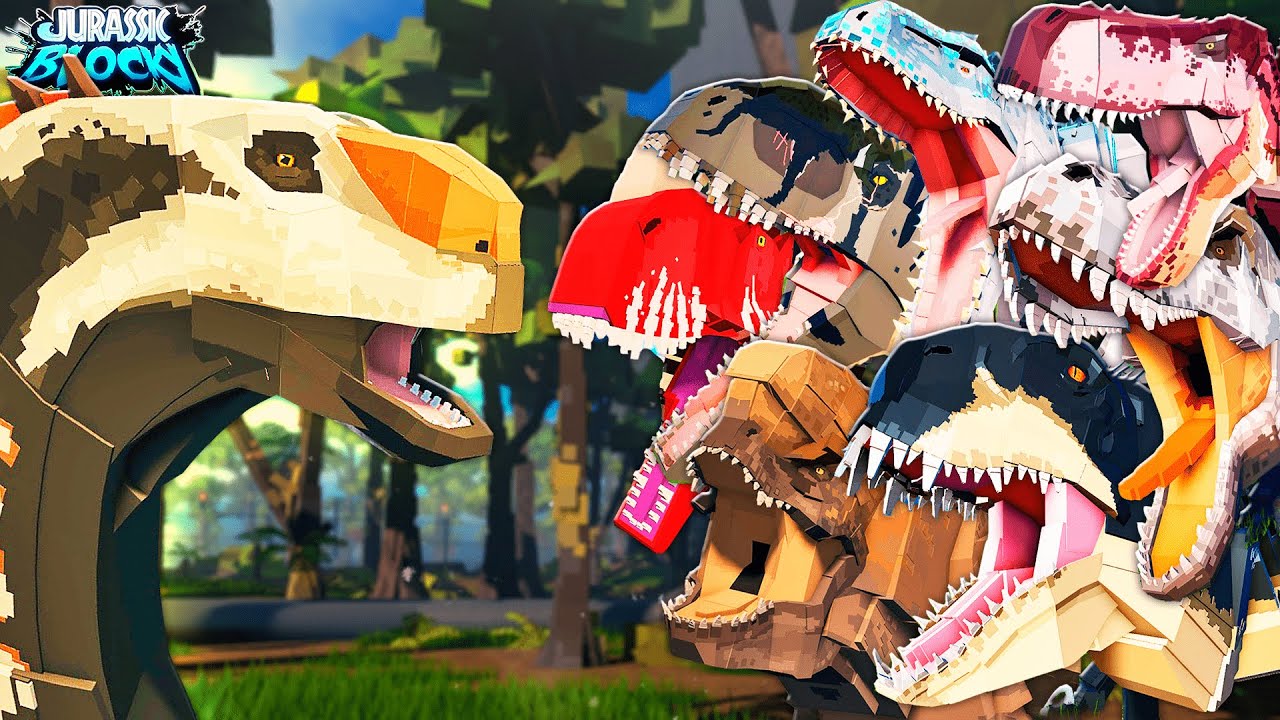 TITANOSAURUS VS. TODOS OS DINOSSAUROS DO JURASSIC BLOCKY!! | ROBLOX