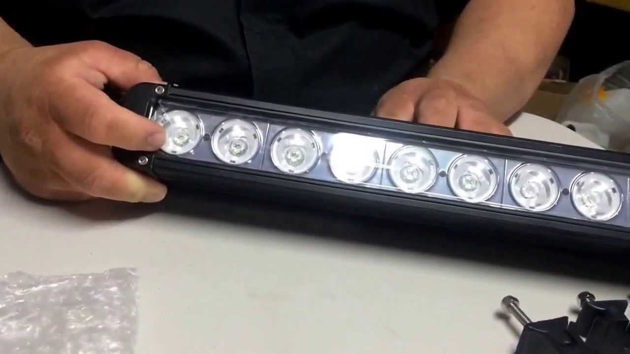 Fitting light bar brackets to single row bar