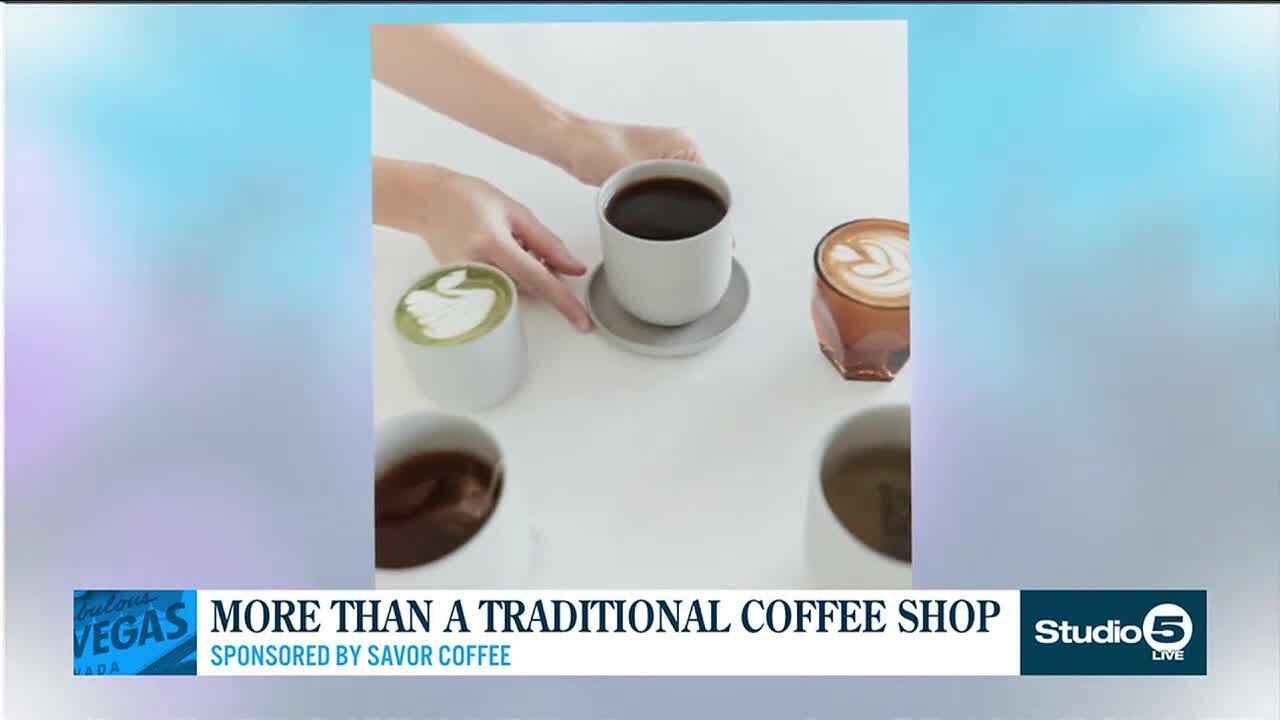 Enjoy a fresh cup of coffee at Savor Coffee