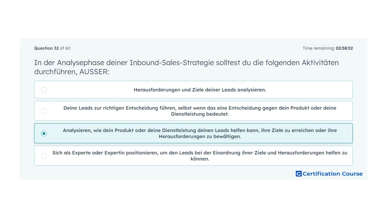 In der Analysephase deiner Inbound-Sales-Strategie solltest du die folgenden Aktivitäten durchführen