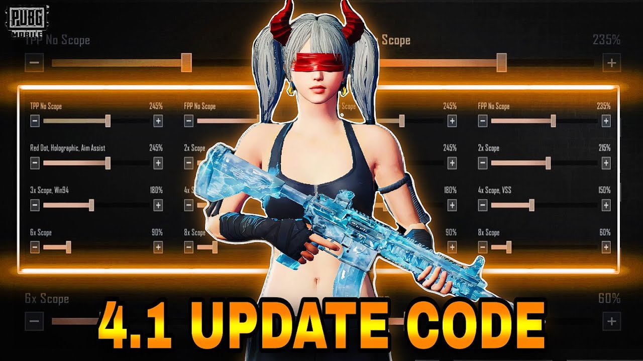 UPDATE 4.1 BGMI SENSITIVITY CODE🔥| BGMI ZERO RECOIL SENSITIVITY CODE | HEXPUBG