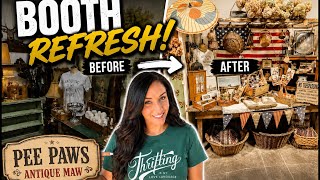Antique Booth Refresh at Pee Paws Antique Maw | Before & After