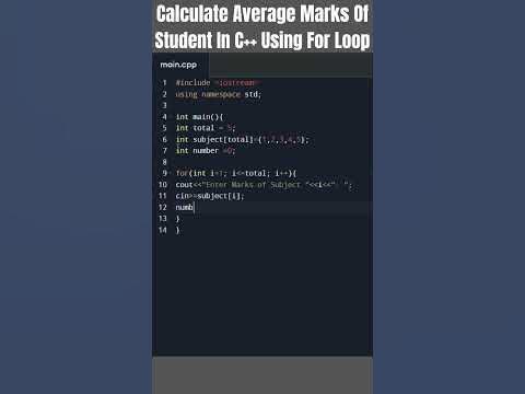 How to calculate Average Marks of Student in C++ - YouTube