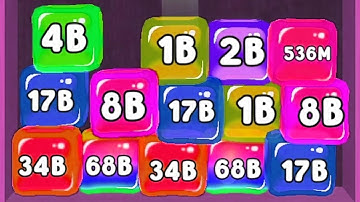 Merge Cube 2048 3D - ASMR Gameplay (Cubes Math, Level Up NumberBlocks Jelly Balls) Part 094