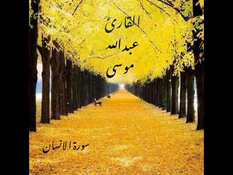 ❤سورة الانسان القارئ عبدالله موسى❤بصوت جميل جدا