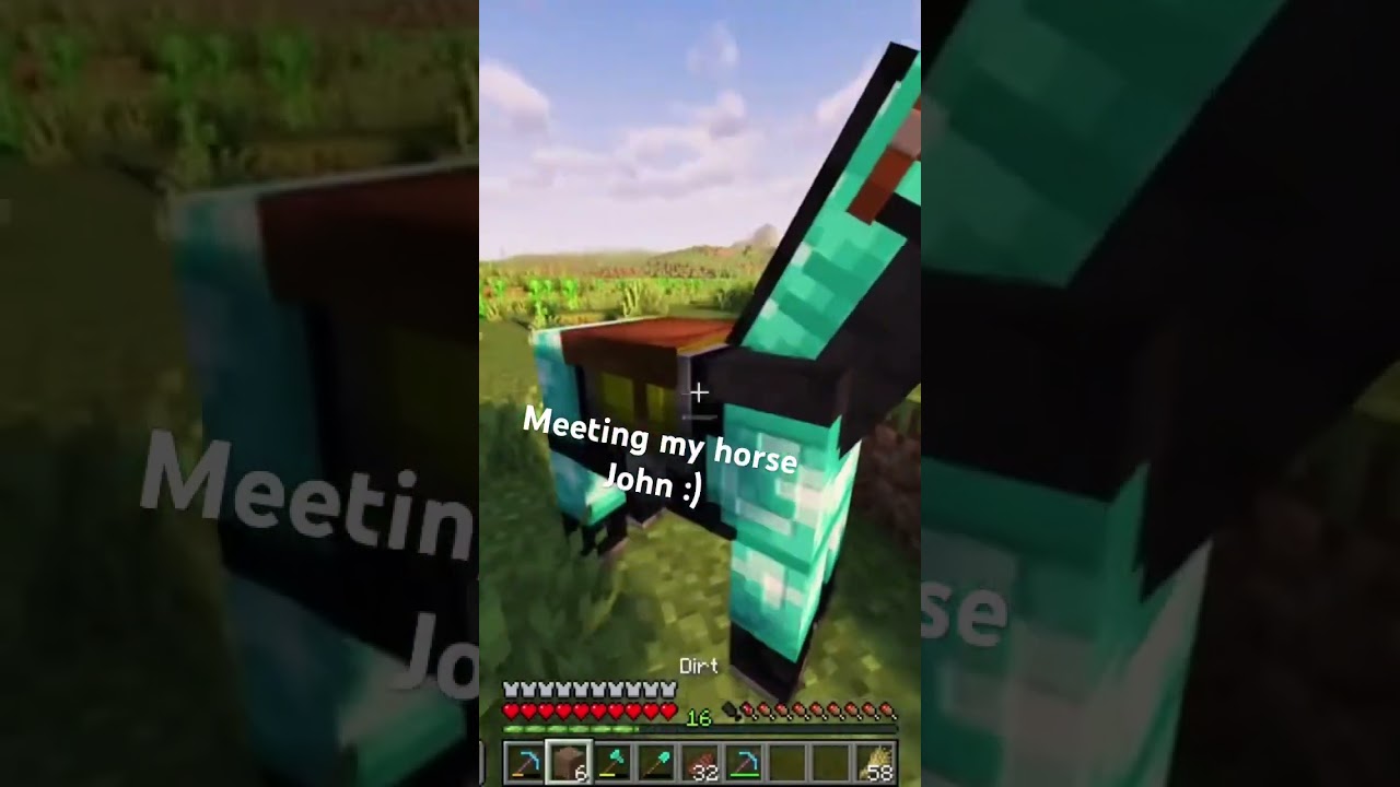 Finding a horse #minecraft #gaming #survival #mc #funny