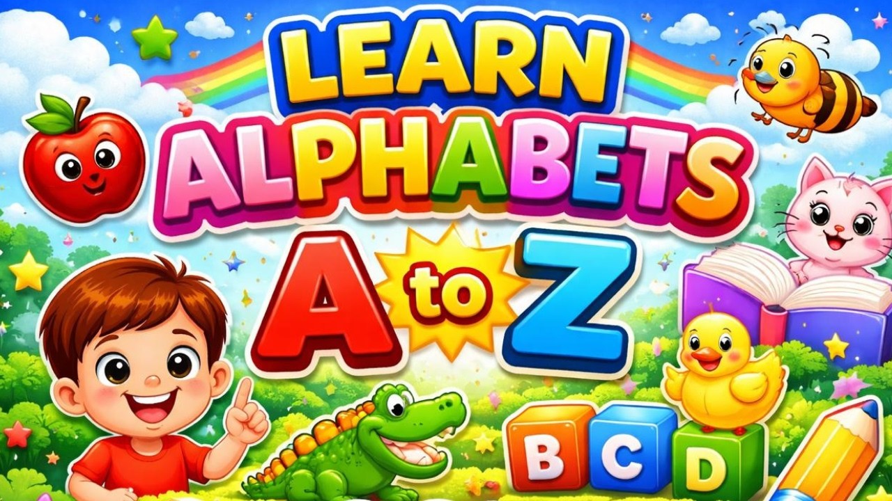 Learn Alphabets A to Z for Kids 🎨 | ABC Song & Phonics | Fun Learning ...