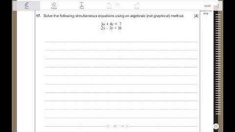 WJEC GCSE Mathematics Intermediate Unit 1 : Simultaneous Equations (Linear) - algebraic method