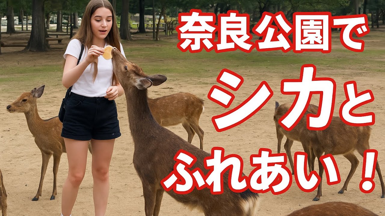 奈良公園でシカとふれあい!かわいい瞬間🦌#奈良公園 #シカ #日本旅行 #NaraPark #Deer #JapanVlog #かわいい ...