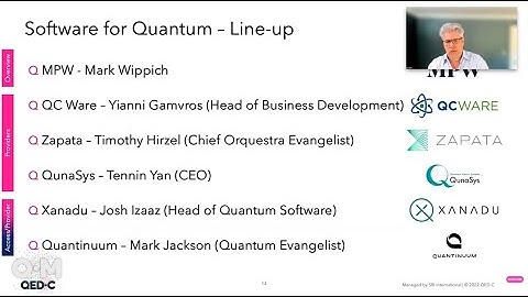 Software for Quantum Full Webinar - QED-C Quantum Marketplace