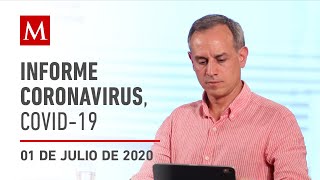 Informe diario por coronavirus en México, 01 de julio de 2020