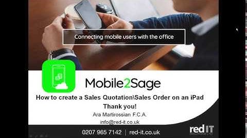 Mobile2Sage: How to create a Colour Size Matrix Sales Quote \ Order on an iPad for import into Sage