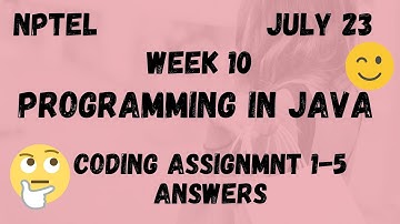 Week 10 Programming Assignments  Java | NPTEL @HanumansView