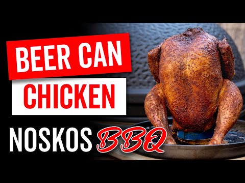 Beer Can Chicken - Kip op een bierblik van de BBQ