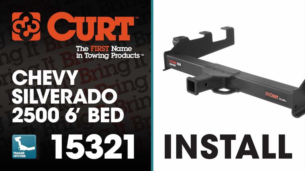 Trailer Hitch Install: CURT 15321 on 2005 Chevrolet Silverado 2500 Short  Bed - YouTube