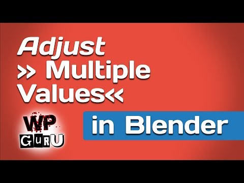 Adjusting multiple values at the same time in Blender