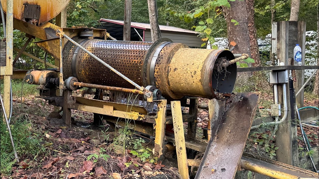 Запуск барабана в Термал-Сити для определения количества золота в 2 ярдах материала