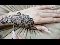New bold flowers mehndi design /mehndi design for back hand /unique and elegant mehndi design 