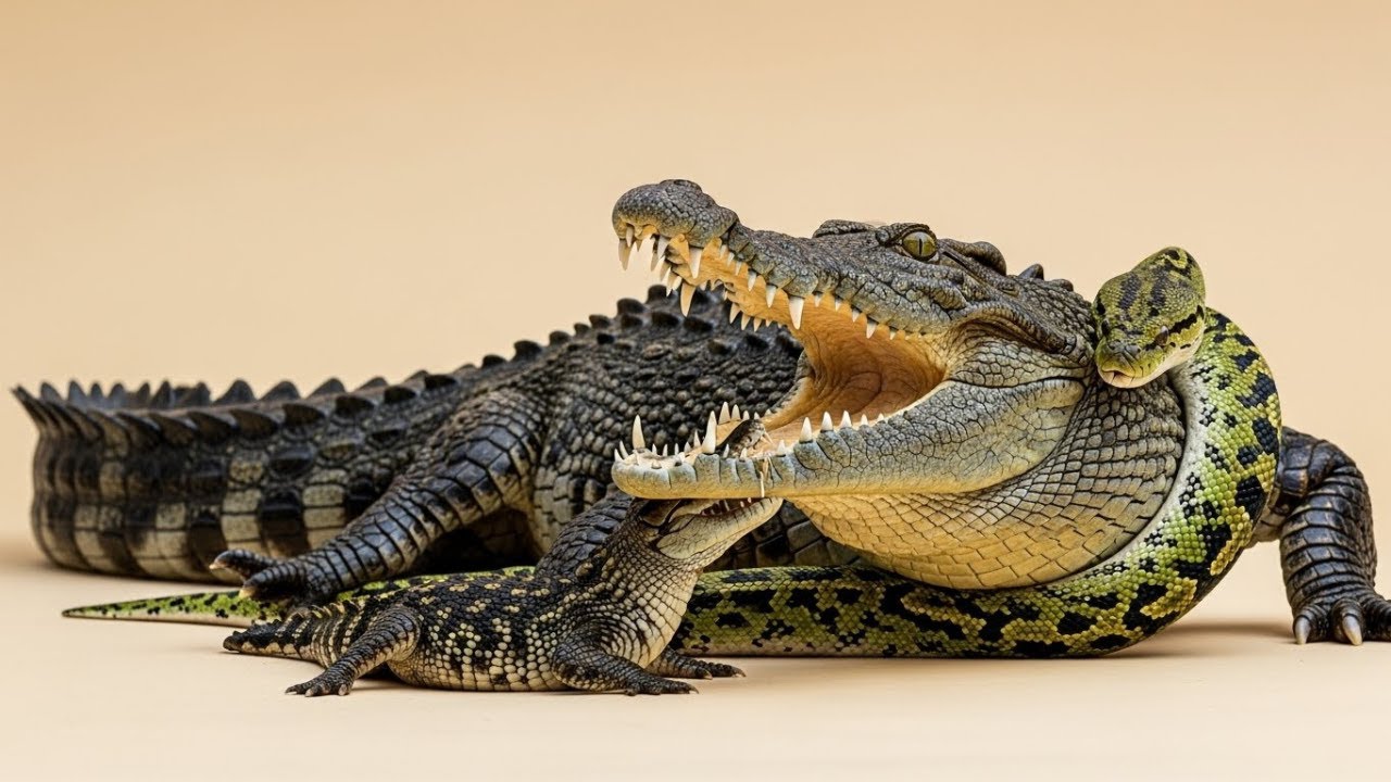 Wildlife Amazon Jungle Black Caiman Family Brutal Dry Season Survival | Primal Creature Lab