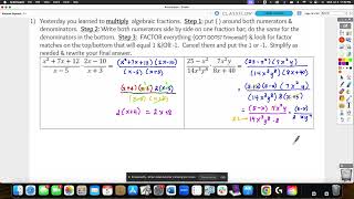 Rational Expressions Day 4 (Division)