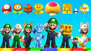 New Super Mario Bros 2 HD - All Luigi Power-Ups