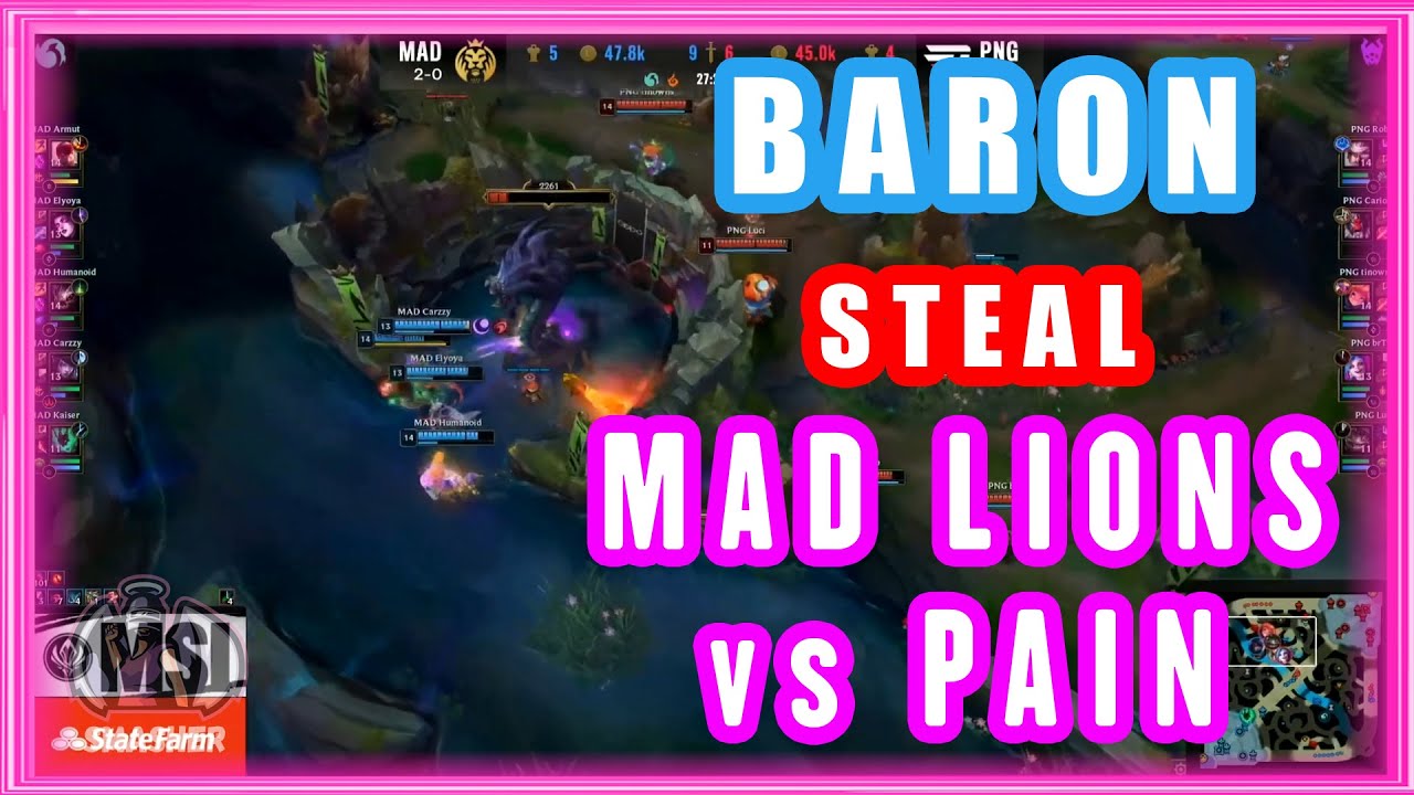 MadLions vs Pain Gaming Baron Steal 👀 