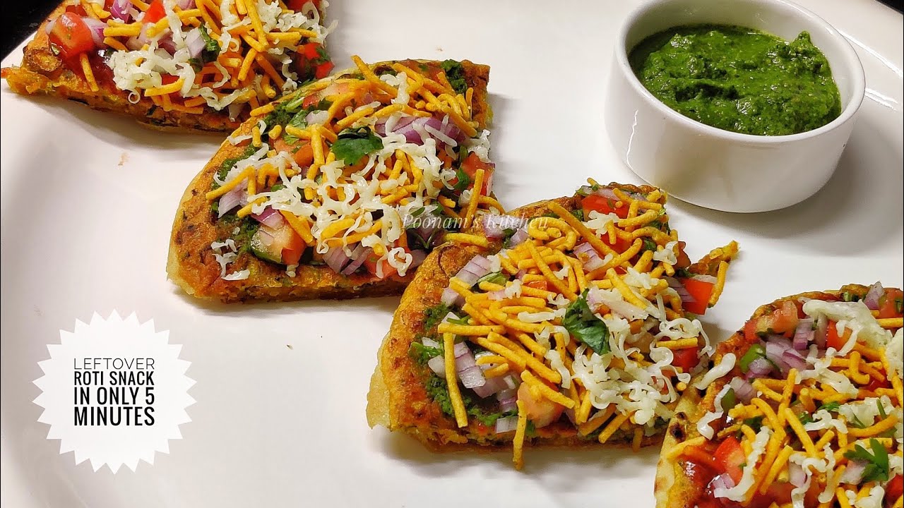 Sirf 5 Minute Me Leftover Roti Ka Chatpata Nasta Bachi Hui Roti Ka 