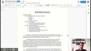 Book Report Tutorial