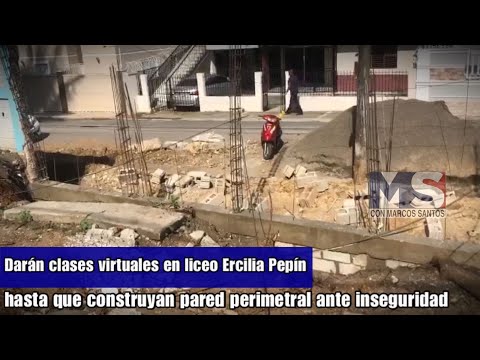 Darán clases virtuales en liceo Ercilia Pepín hasta que construyan pared perimetral ante inseguridad