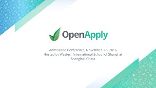 OpenApply Admissions Conference Shanghai