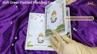 Soft Green Padded Wedding Card - KPBN2484 screenshot 3