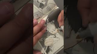 Colouring My Bluelock Manga 🔥🇯🇵 Isagi #anime #animeeart #art #bluelock #mangacoloring #shorts