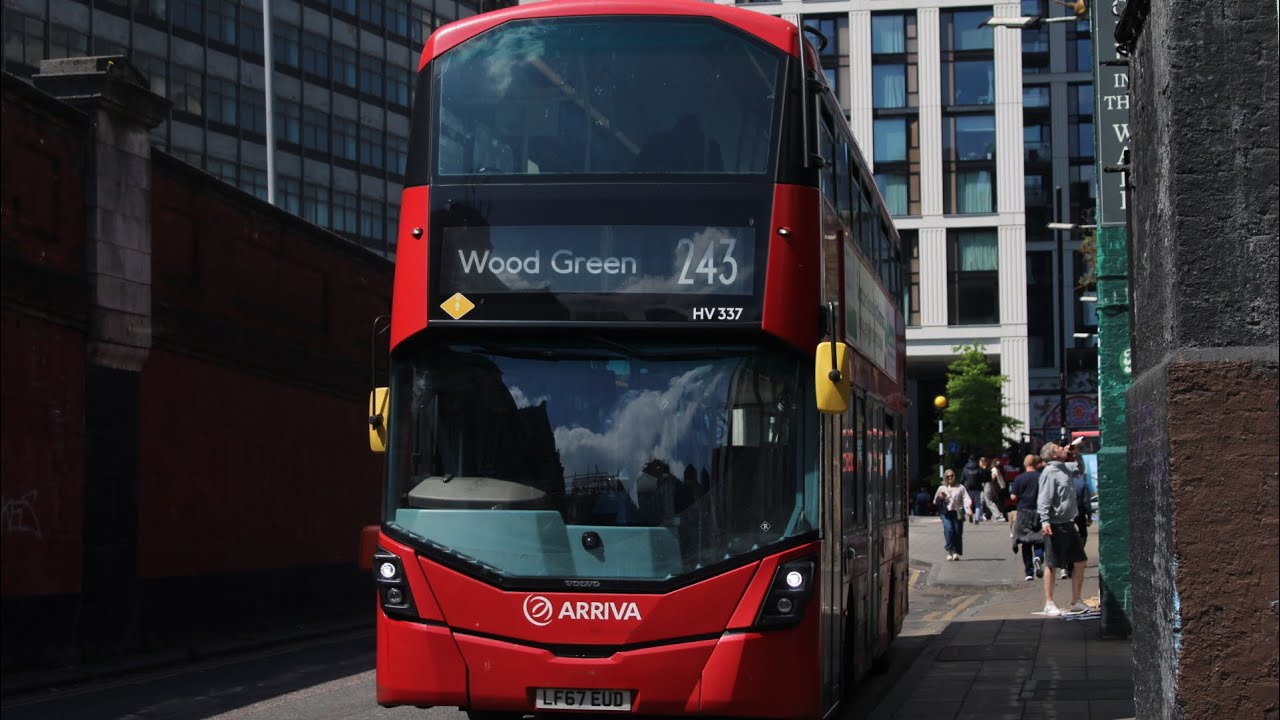 Full Route Visual | London Bus Route 243 | Towards Waterloo Station | HV337 LF67 EUD